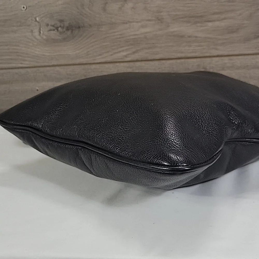 Coach Charles Black Leather Crossbody Messenger Ipad  Bag